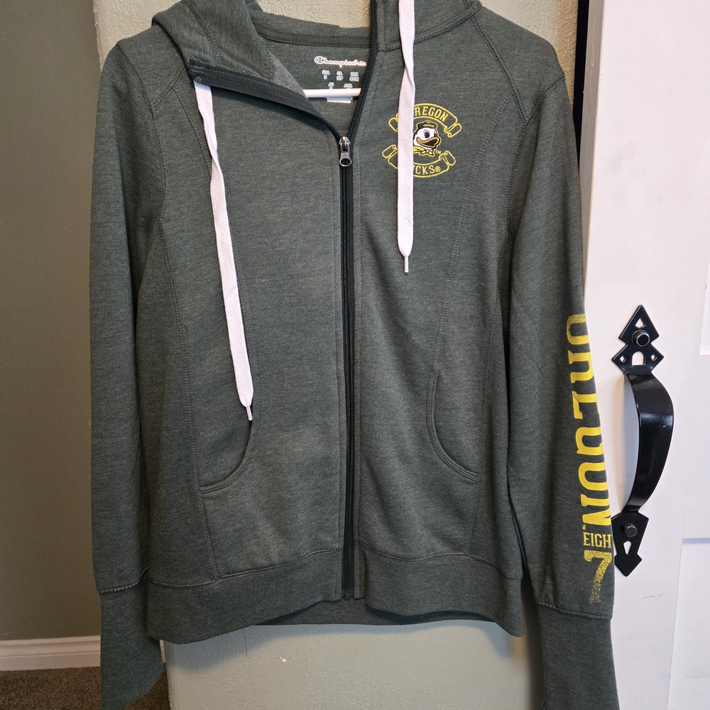 Champion Green Zip-Up Hoodie